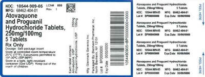 Label 250-100mg 5ct (Label Atovq And Prog HCl Tabs 250 100mg Bpi(10544 909 05) Rev1)